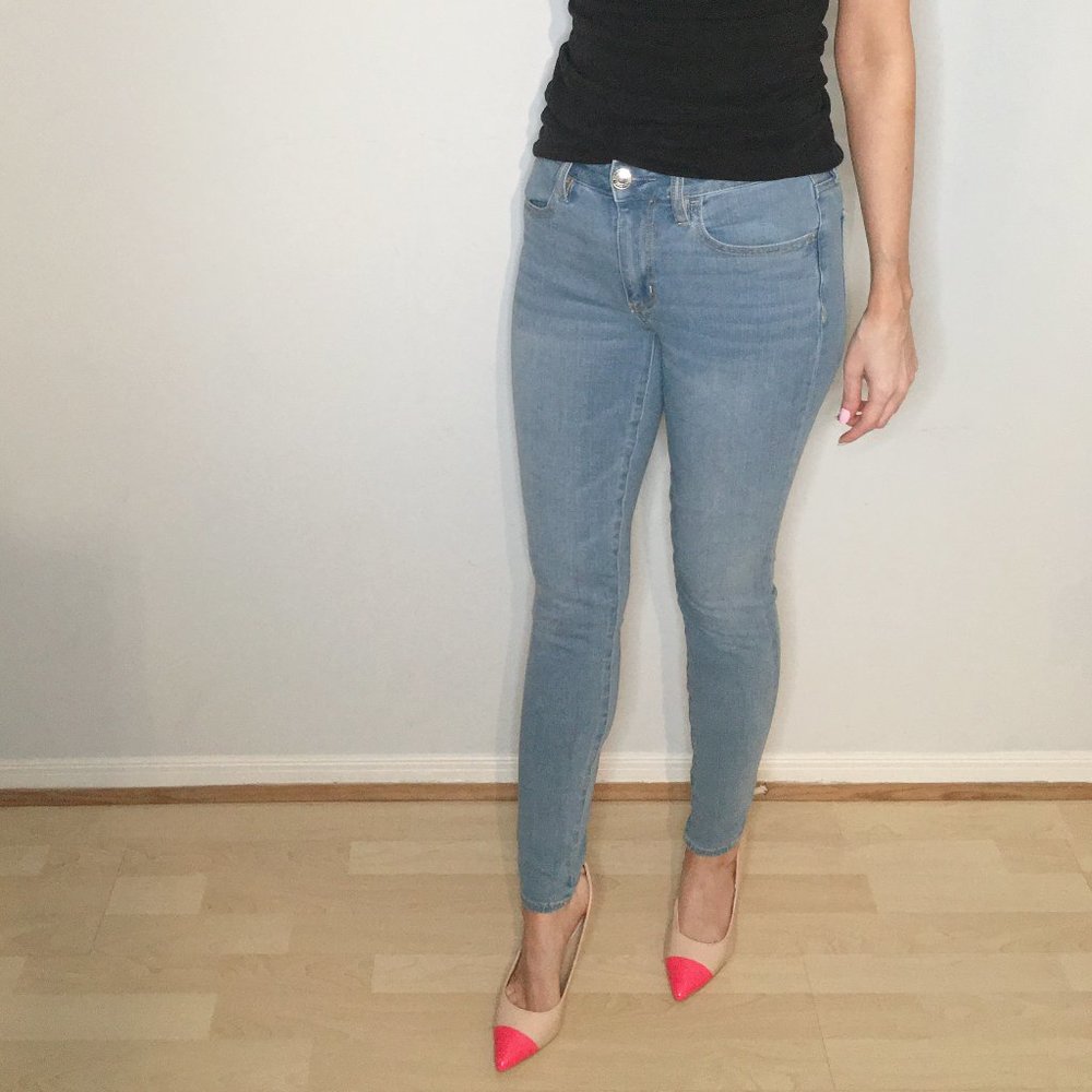 AE 360 Super Stretch Hi Rise Light Denim Jeggings